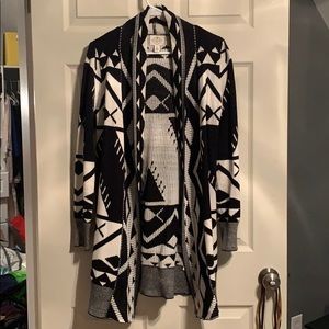 Black and white cardigan